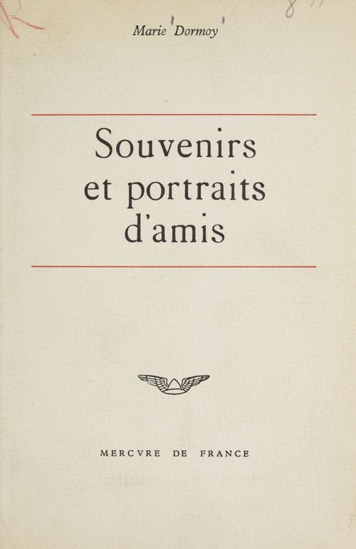 ebook cover of Souvenirs et portraits d'amis, by Marie Dormoy