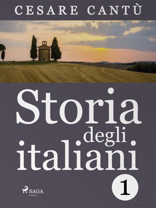 Couverture ebook de Storia degli italiani, de Cesare Cantu