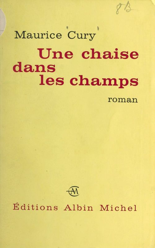 ebook cover of Une chaise dans les champs, by Maurice Cury