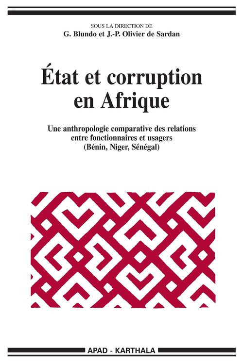 ebook cover of État et corruption en Afrique, by Jean-Pierre Olivier de Sardan, Giorgio Blundo