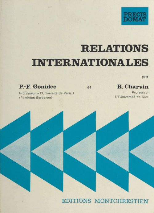 Couverture ebook de Relations internationales, de Gonidec