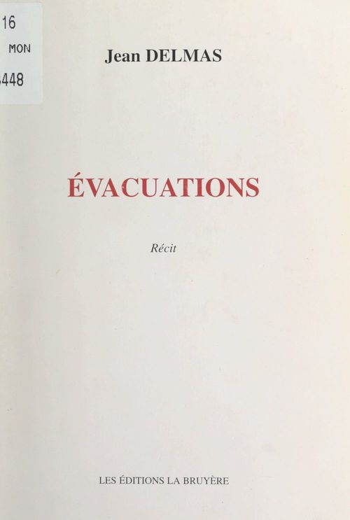 Couverture ebook de Évacuations, de Jean Delmas