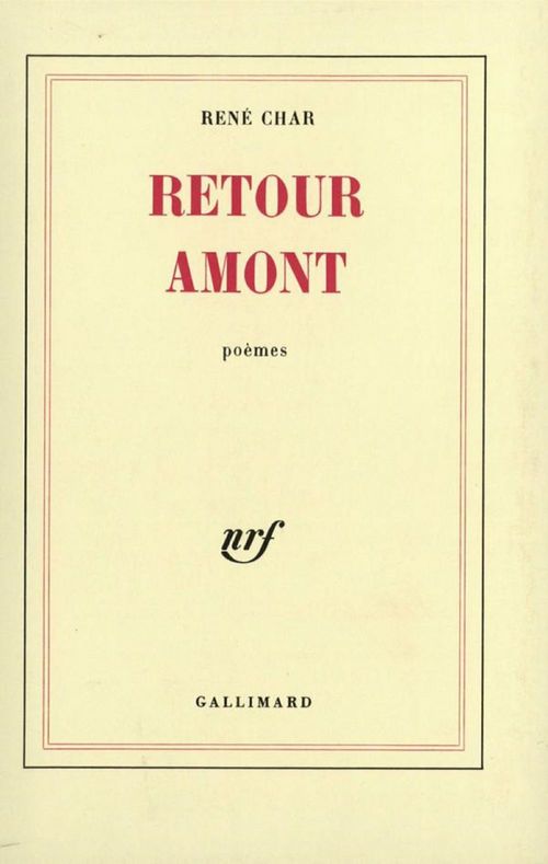 ebook cover of Retour amont, by René Char