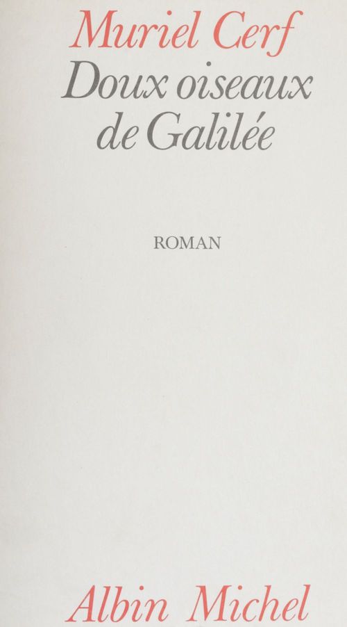 Couverture ebook de Doux oiseaux de Galilée, de Muriel Cerf