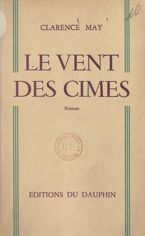 Couverture ebook de Le vent des cimes, de Clarence May