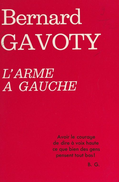 ebook cover of L'arme à gauche, by Bernard Gavoty