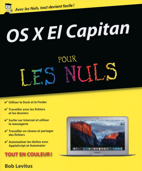 ebook cover of OS X El Capitan Pour les Nuls, by Bob LeVitus