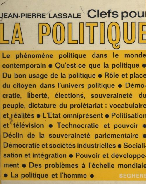 ebook cover of Clefs pour la politique, by Jean-pierre Lassale