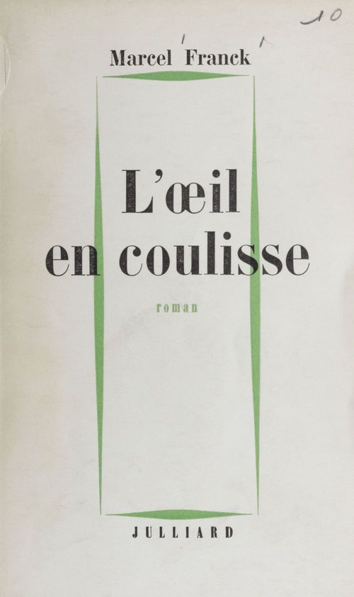 Couverture ebook de L'oeil en coulisse, de Marcel Franck