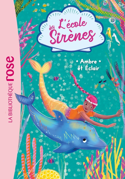 Couverture ebook de L'école des Sirènes 04 - Ambre et Éclair, de Linda Chapman, Julie Sykes