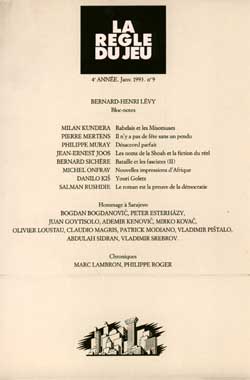 ebook cover of La règle du jeu n°09, by Revue La Regle Du Jeu