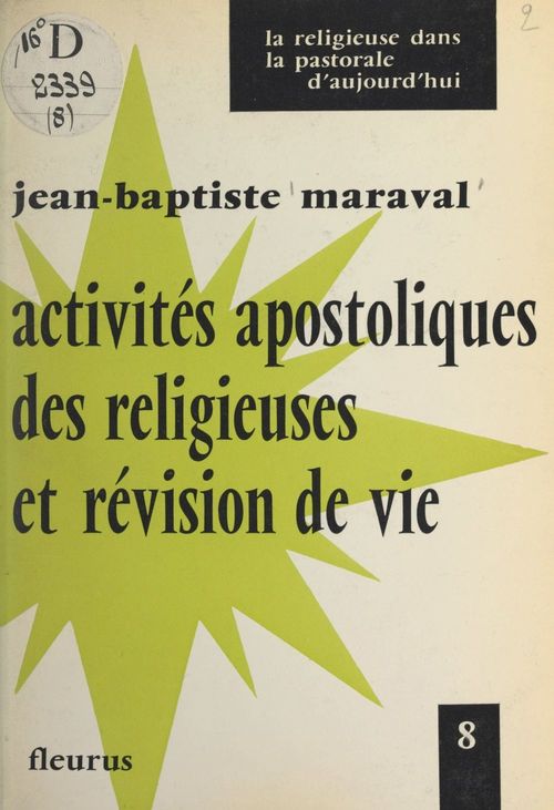 ebook cover of Activités apostoliques des religieuses et révision de vie, by Jean-Baptiste Maraval
