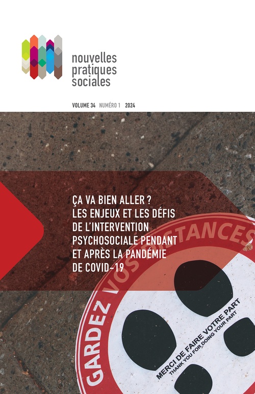 Couverture ebook de Nouvelles pratiques sociales. Vol. 34 No. 1, 2024, de Ariane Landry, Celyne Lalande, Genevieve Lessard, Ida Giugnatico, Karine Baril, Louis Chaput-Richard, Rossio Motta-Ochoa