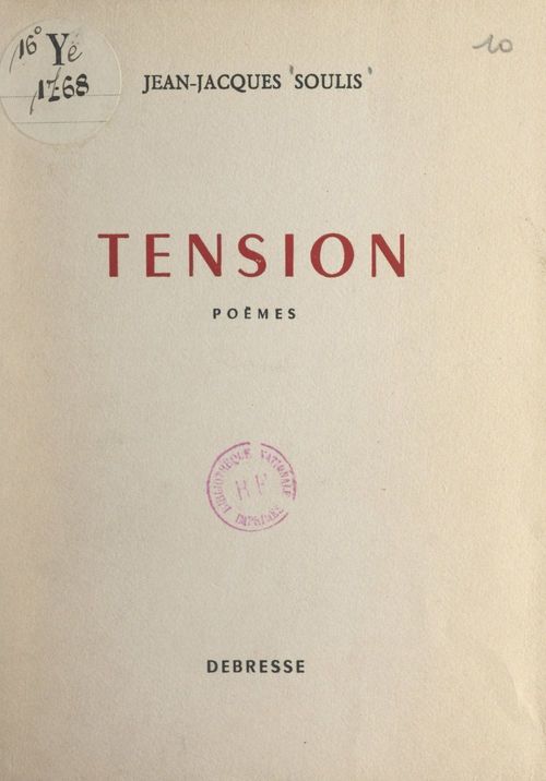 Couverture ebook de Tension, de Jean-Jacques Soulis