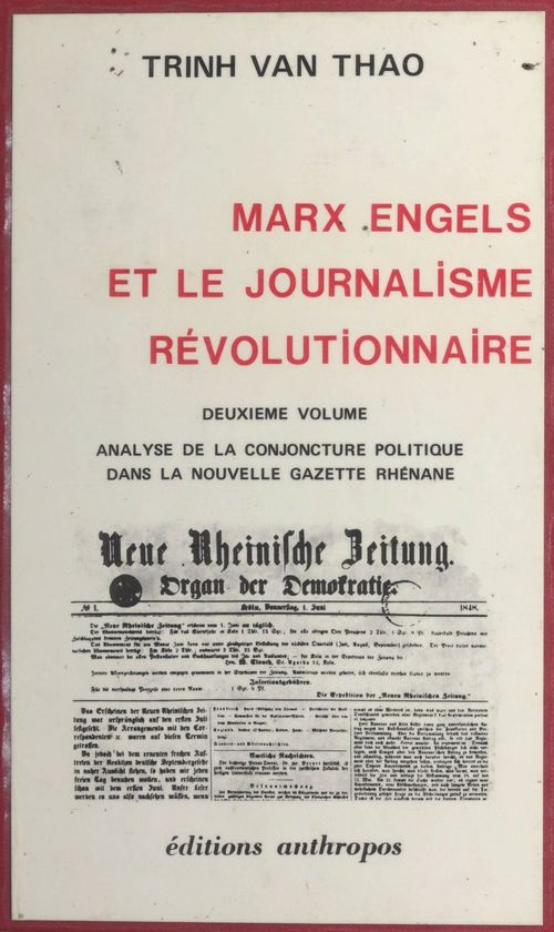 Couverture ebook de Marx, Engels et le journalisme révolutionnaire, de Van Thao Trinh