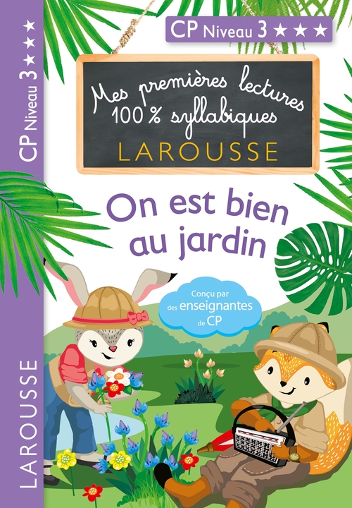 ebook cover of Premières lectures syllabiques - On est bien au jardin (Niveau 3), by Hélène Heffner, Cécilia Stenmark, Giulia Levallois