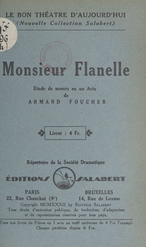 ebook cover of Monsieur Flanelle, by Armand Foucher