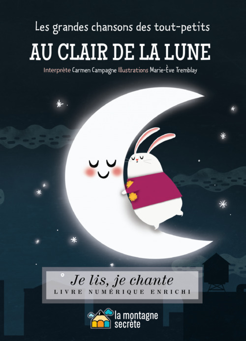 Couverture ebook de Au clair de la lune (Contenu enrichi), de Domaine Public