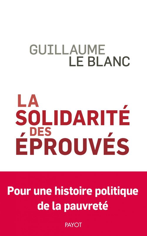 ebook cover of La Solidarité des éprouvés, by Guillaume Le blanc