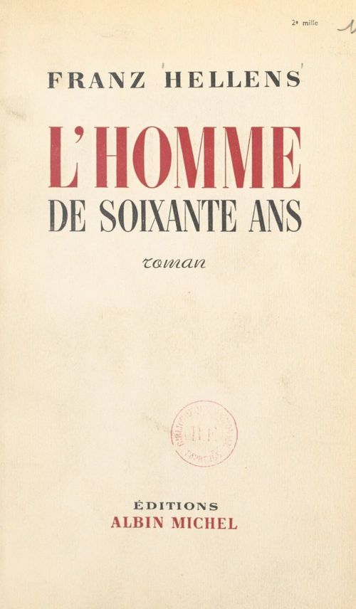 ebook cover of L'homme de soixante ans, by Franz Hellens