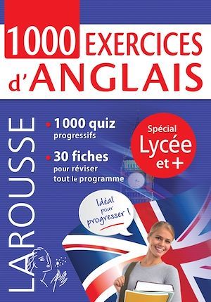 Couverture ebook de 1000 exercices d'anglais, spécial LYCEE et +, de Collectif