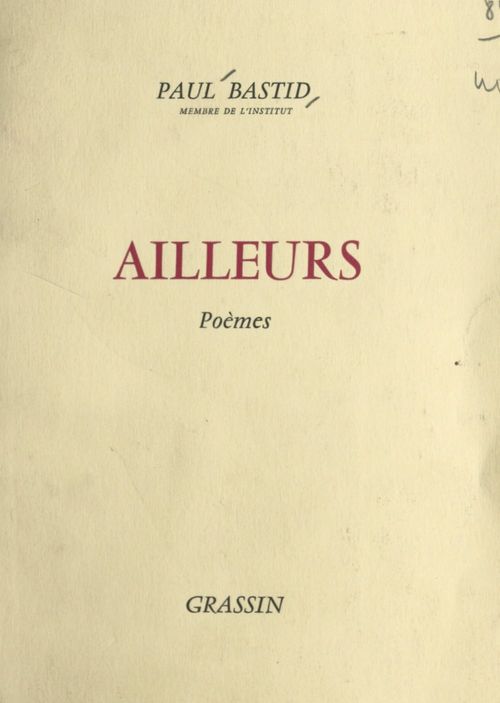 ebook cover of Ailleurs, by Paul Bastid