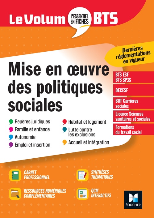 ebook cover of Le Volum' BTS - Mise en oeuvre des politiques sociales - 7e édition - Révision, by Vincent Chevreux, Maud Ehrhard, Benoit Godiard, Juliette Hontebeyrie, Patrick Lescarcelle