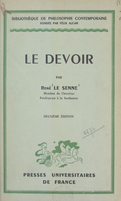 ebook cover of Le devoir, by Rene Le Senne