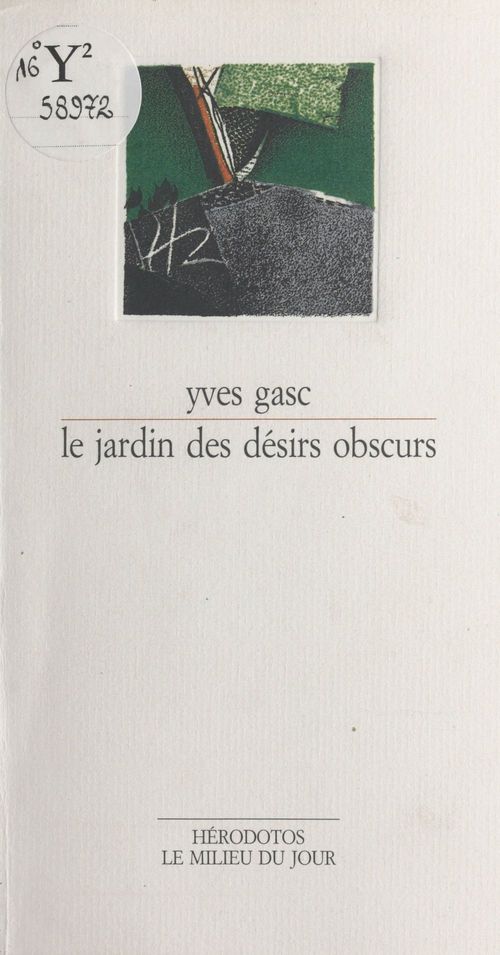 ebook cover of Le jardin des désirs obscurs, by Yves Gasc