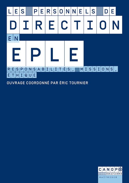Couverture ebook de Les Personnels de direction en EPLE, de Éric Tournier
