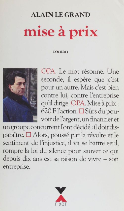 Couverture ebook de Mise à prix, de Alain Le grand