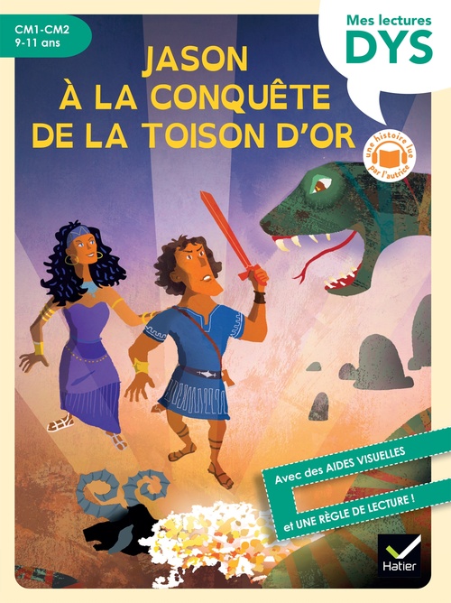 Couverture ebook de Jason à la conquête de la Toison d'or - Lecture adaptée - CM1-CM2, de Hélène Kérillis