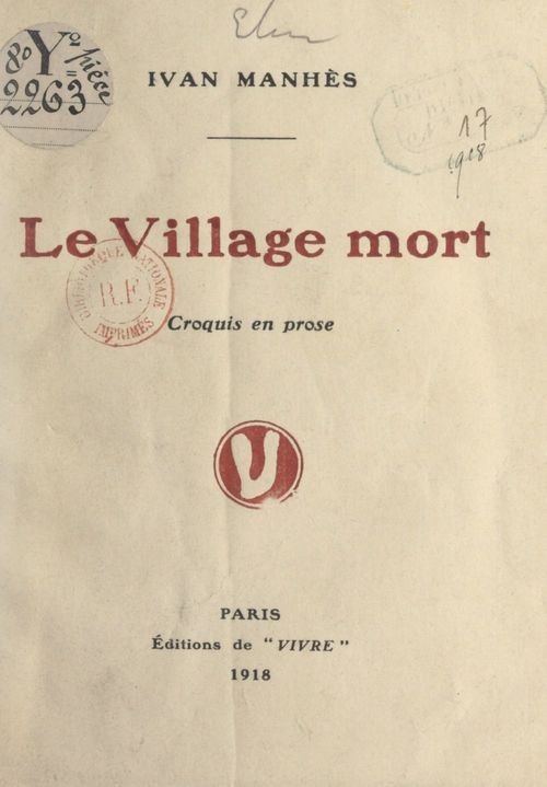 Couverture ebook de Le village mort, de Ivan Manhes