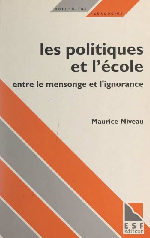 Couverture ebook de Les politiques et l'École, de Maurice Niveau