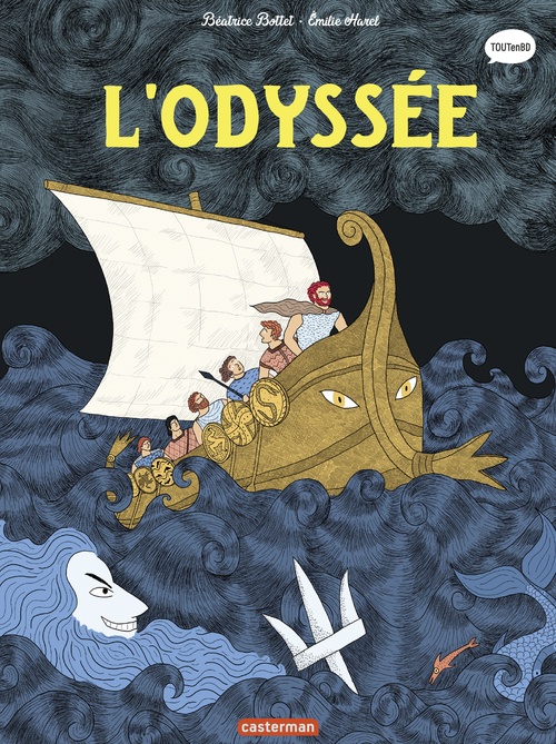 Couverture ebook de La mythologie en BD - L'Odyssée, de Béatrice Bottet, Emilie Harel