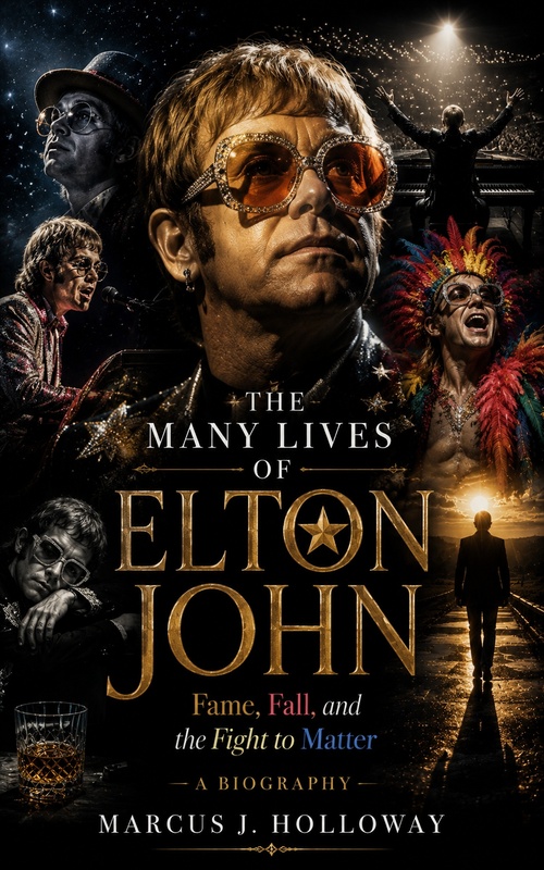 ebook cover of THE MANY LIVES OF ELTON JOHN, by Marcus J. Holloway
