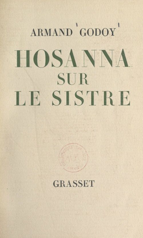 Couverture ebook de Hosanna sur le sistre, de Armand Godoy