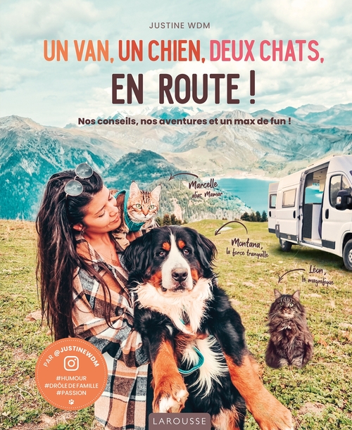 ebook cover of Un van, un chien, deux chats, en route !, by Justine WDM
