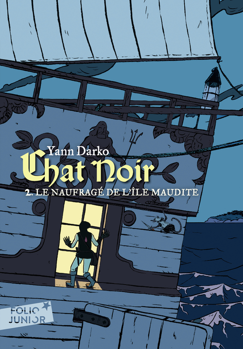 ebook cover of Chat noir (Tome 2) - Le naufragé de l'île maudite, by Yann Darko