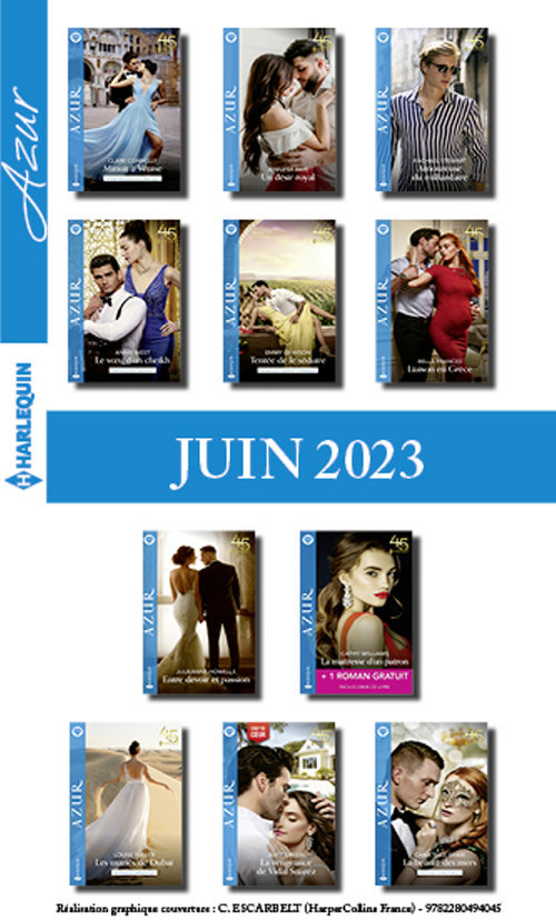 Couverture ebook de Pack mensuel Azur - 11 romans + 1 titre gratuit (Juin 2023), de Collectif