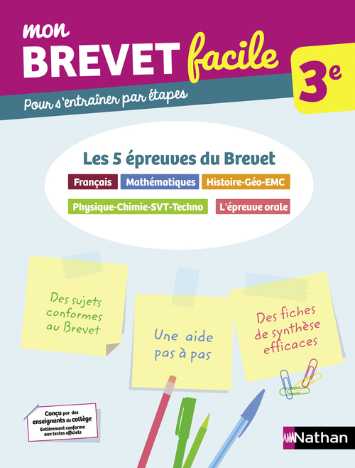 Couverture ebook de Mon brevet facile 3e - Toutes les matières, de Thomas Bouhours