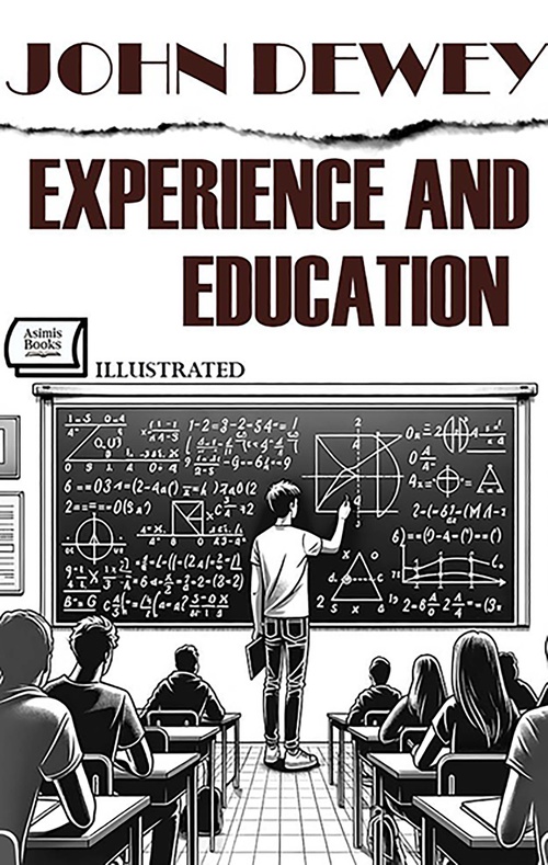 ebook cover of Experience And Education. Illustrated, by John Dewey