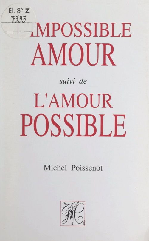 ebook cover of L'impossible amour, by Michel Poissenot