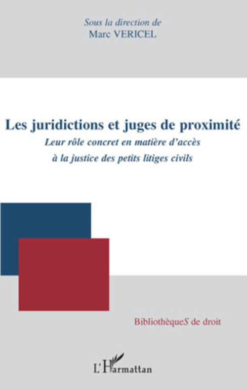ebook cover of Les juridictions et juges de proximité, by Marc Vericel