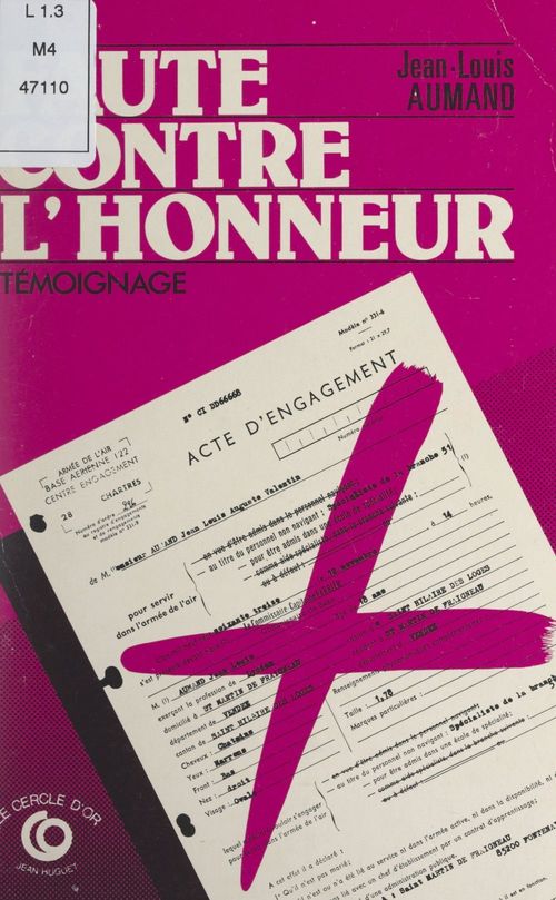 Couverture ebook de Faute contre l'honneur, de Jean-Louis Aumand