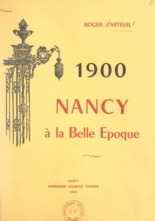 ebook cover of 1900, Nancy à la Belle Époque, by Roger D'Arteuil