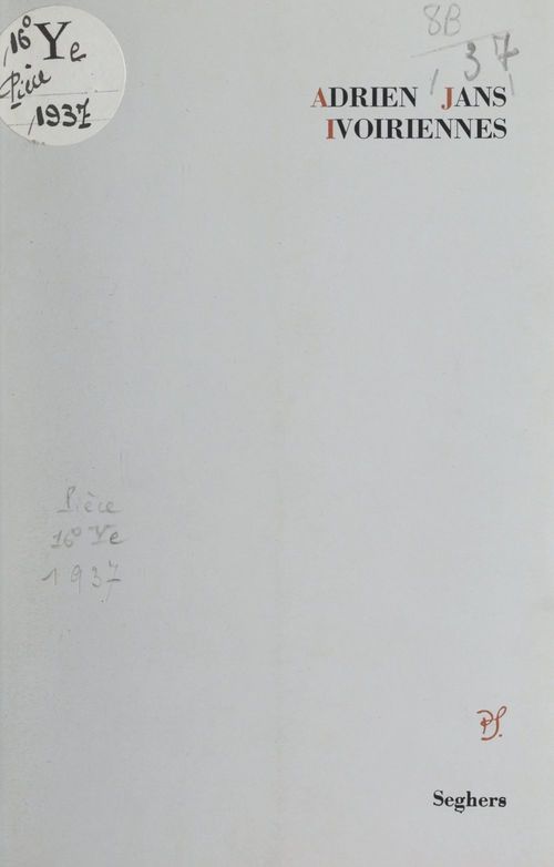 ebook cover of Ivoiriennes, by Adrien Jans