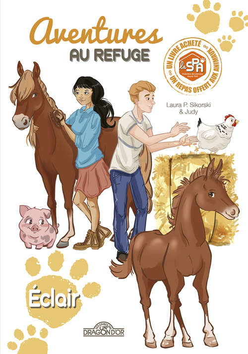 Couverture ebook de S.P.A. - Aventures au refuge - Éclair, de Laura P. Sikorski, Judy