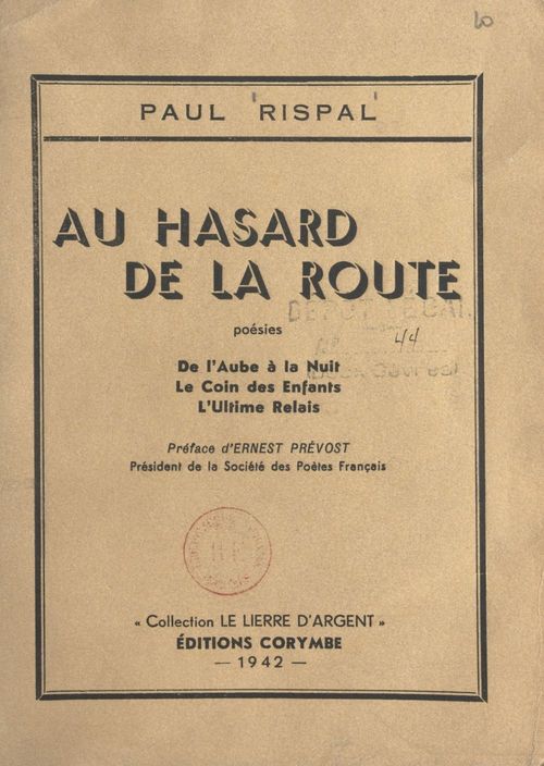 ebook cover of Au hasard de la route, by Paul Rispal