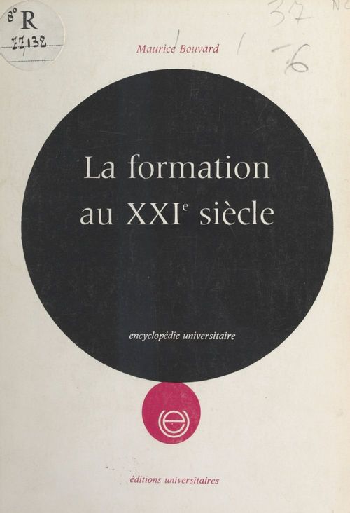 Couverture ebook de La formation au XXIe siècle, de Maurice Bouvard